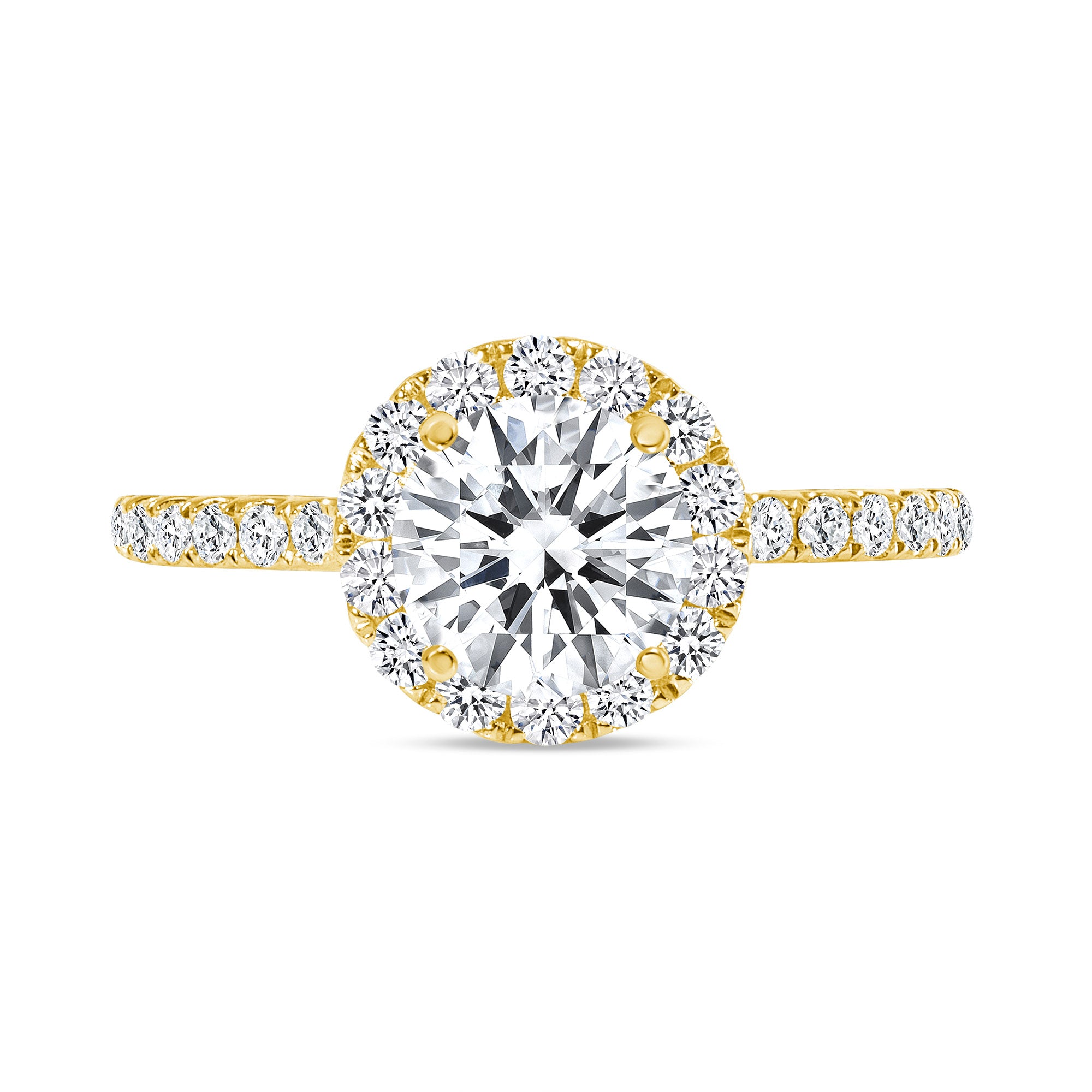 Elegant Round Cut Diamond Ring in Rose Gold -